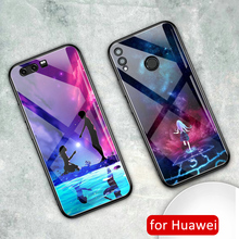 For Huawei honor 8x Glass back honor v10 case fantastic girl for Huawei honor 8x max 9 10 20 20i v9 v10 v20 play note 10 2024 - buy cheap