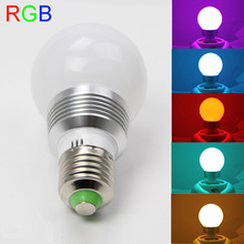 Светодиодная RGB лампа E27/E14/B22, 16 цветов, 9 Вт, 220 В переменного тока, 265 в, 85-в, светодиодная лампа с дистанционным управлением, несколько цветов, светодиодное освещение 2024 - купить недорого