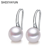 SHDIYAYUN Pearl Earrings Natural Freshwater Pearl High-heeled Shoes Spoon Earrings 925 Sterling Silver Jewelry For Women Girl 2024 - buy cheap