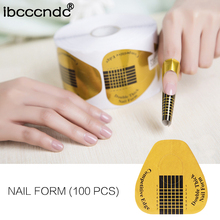 100Pcs Professional French Nail Form Tips Nail Art Form Acrylic Curve Nail Extension Stickers Nail Art Tools 2024 - buy cheap