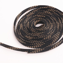 Mangas extensibles de PET trenzada ajustada, Cable negro y dorado, cubierta de protección, 10M, 8mm, 1 Uds. 2024 - compra barato