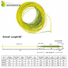 Shaddock Fishing 100FT 30.5m Floating Fly Fishing Line Gold WF-5F/6F/7F Weight Forward Fly Fishing Lines With 2 Welded Loops 2024 - купить недорого