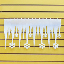 2PC Christmas White Decoration Artificial Snowflake Foam White Ice Strip Icicle Pendant Merry Xmas Ornaments Snow Decor for Wall 2024 - buy cheap