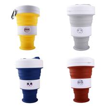 Silicone Drinking Cup 550ml Cute Innovative Rotating Emoticon Portable Folding Cup Coffee Cup For Travel Camping Hiking Office 2024 - buy cheap