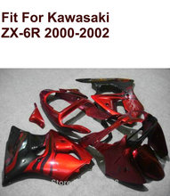 Motorcycle fairing kit for Kawasaki ZX6R red  black 00 01 02 Ninja ZX 6R 636 2000 2001 2002 fairings CN25 2024 - buy cheap