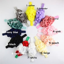 10pcs/lot wholesale Girl Fashion Christmas Hair band combined roast flower women headband 12 color alternative 2024 - buy cheap