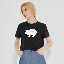 Хлопковая футболка с принтом свиньи, футболка с геометрическим рисунком мандалы, графическим рисунком животных, подарок для свиньи, влюбленных, футболка с принтом, топы, хипстерская футболка с графическим рисунком 2024 - купить недорого