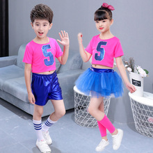 Girls Boys Jazz Dance Latin Dance Tutu Costumes Children Sequins Dance Clothes Practice Clothes Ballet Gymnastics Clothes 2024 - buy cheap