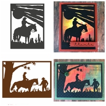 Cool Horseman Frame Metal Cutting Dies Stencils for DIY Scrapbooking Photo Album Decorative Embossing Card Crafts Die Cut 2019 2024 - buy cheap