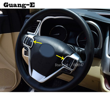 Car Sticker Styling Cover ABS Silver Steering Wheel Interior Kit Trim Lamp Frame Parts 2pcs For Toyota Highlander 2015 2016 2017 2024 - buy cheap