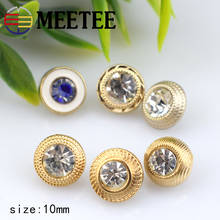30pcs Meetee 10mm Mix Rhinestones Decor Metal Buttons Round Shank Button for Shirt Sweater Clothes Sewing Scrapbooking Accessory 2024 - купить недорого
