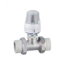Латунный термостатический клапан радиатора PPR, 3/4 дюйма, 1 дюйм, автоматический клапан регулировки температуры для системы теплого пола 2024 - купить недорого