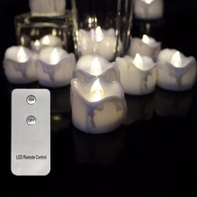 Pack of 12 Remote or Not Remote Battery Votive Candles,Flickering Tea Lights,Small Realistc Led Candles,Christmas Candles Remote 2024 - buy cheap