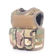 Mini colete militar em miniatura, conjunto com alça de ombro ajustável para garrafa de cerveja 2024 - compre barato