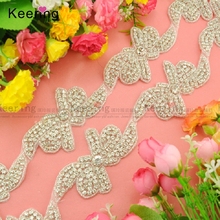 Keering Shiny Crystal Rhinestone Trimming For Dress Decoration WRA-682 2024 - buy cheap