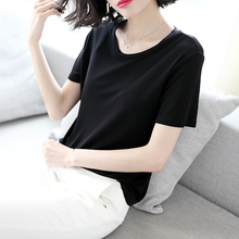 Female Heavy Twist, Silk, Short Sleeved Round Neck, High End 180g Knitted Pure Silk T-shirt 2024 - buy cheap