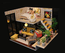 Casa de bonecas em miniatura, brinquedo para crianças e meninas, casa em miniatura com família, presente para a família 2024 - compre barato