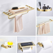 Toallero de Set de accesorios de baño, barra de toalla, soporte de cepillo de inodoro, tejido para estantería esquinera, juego de accesorios para Oro pulido de baño 2024 - compra barato