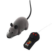 Забавный пульт дистанционного управления крысиная мышь беспроводная кошка игрушка Новинка имитация плюшевый Забавный RC электронная мышь собака игрушка для кошек игрушки # K1 2024 - купить недорого