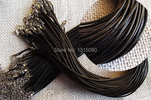 100pcs 18'' Black 1.5mm Wax Cord Necklace Cord For DIY Craft Jewelry,Lobster Clasp Black Wax Cord Necklaces 2024 - buy cheap
