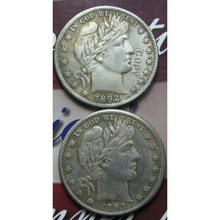 Cópia réplica 1892/1893 barbeiro metade dois rosto moeda 2024 - compre barato