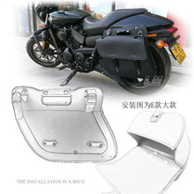 Alforje universal de motocicleta, bolsa de couro pu para motocicleta, bolsa de ferramentas lateral para porta de harley 750, 1 par 2024 - compre barato