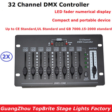 Controlador de iluminação dmx 512, 2 unidades, 32 canais, console, equipamento para festa, casamento, eventos, shows 2024 - compre barato