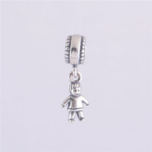 Cute boy Beads Original 925 Silver fashion Threaded Charms Diy Jewelry, Fits European Pandora style Bracelet Snake Chain LW159 2024 - buy cheap