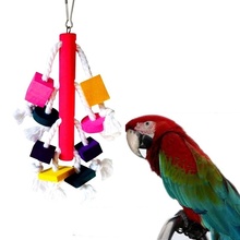 Попугай игрушки деревянные скалолазание игрушки жевательные игрушки для птиц попугай красочная деревянная игрушка попугаи украшение птица в клетке 2024 - купить недорого