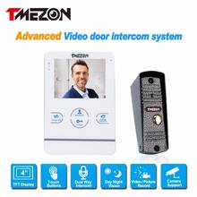 TMEZON 4 дюймов TFT проводной видео-телефон двери Intercome Системы с 1x 1200TVL Водонепроницаемый дверной звонок Камера, поддержка авто-ИК ночного Visio 2024 - купить недорого
