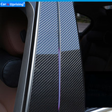 Carbon Fiber Car Window B-Pillars Molding Trim Car Styling Stickers For BMW 3 5 Series E90 F30 F10 E60 e70 e46 F07 Accessories 2024 - buy cheap