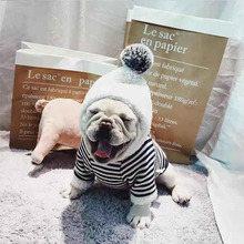 Winter Warm Dog Clothes for Small Dogs Cotton Hoodies for Chihuahua Striped Coat for French Bulldog Yorkshire Pet Costume XXL 2024 - buy cheap