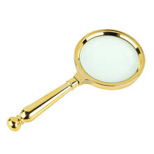 New Magnifying Loupe Glasses Handheld Magnifying Glass Brass Decoration Reading Magnifier 90MM 2024 - buy cheap