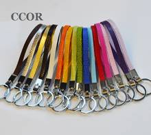 Free Shipping, 10PCS Key Rings, Keychains,  with Mixed Colour Snake PU leather Bands Fit 8mm Slide Charms, 8mm Slide Letters 2024 - buy cheap