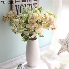 Flores de cerezo para decoración del hogar, flores artificiales de seda, YO CHO, planta de Navidad falsa, suculentas, para boda 2024 - compra barato