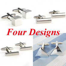 4 Designs Siver Metal Cufflink Cuff Link Free Shipping 2024 - buy cheap