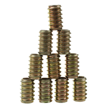 10pcs M8 E-Nut Wood Insert Nut Dowel Screw Fixing Furniture Legs and Bun Feet 8x20mm 2024 - buy cheap