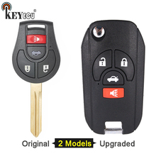 KEYECU  for Nissan Maxima Altima Sentra Versa Replacement Original / Upgraded 4 Button Car Key Shell Case Fob with Uncut Blade 2024 - buy cheap