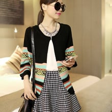 couture clip color fashion han edition 7 minutes of sleeve coat loose knit air conditioning unlined upper garment 2024 - buy cheap