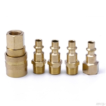 5Pcs Brass Quick Coupler Set Solid Air Hose Connector Fittings 1/4" NPT Male Female Quick Plug 2024 - buy cheap