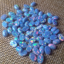 100pcs/ lot Free Shipping 4x6mm OP38 & op26  Synthetic  Opal Oval Cabochon Opal Stone for Body Piercing Jewelry 2024 - buy cheap