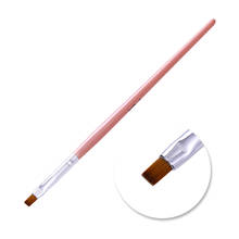 Розовый УФ-гель-ручка для удаления кутикулы с деревянной ручкой, для пудры, 1 шт. 2024 - купить недорого