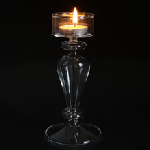 Velas de cristal europeu de paisagem criativa, 7.5x16cm, suporte de velas para jantar romântico, mais vendidos, jy 1180, 1 peça 2024 - compre barato