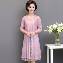 Summer Large size clothing printing Chiffon Dress Two-piece set high quality Ladies dresses Middle age women clothes 5XL 2211 2024 - buy cheap