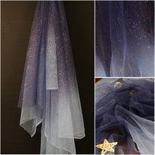 GLace-vestido de boda creativo, tejido brillante de malla bronceada con patrón de estrellas degradadas, 8 colores, 1 m/lote, TX1142 2024 - compra barato