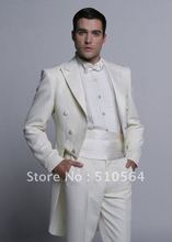 Оптовая продажа; Бесплатная доставка; белый жакет с разрезом сзади; Свадебный для шафера; пальто с ласточковым хвостом; мужские костюмы для жениха 2024 - купить недорого