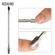 ROSALIND, 1 Uds., empujador de cutículas de acero inoxidable, removedor de uñas, Materiel, cuchara de 2 vías, cuidado para manicura y pedicura, limpiador de uñas, herramientas de arte 2024 - compra barato