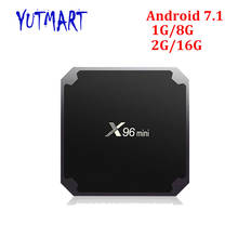 10 шт. Android 7,1 Smart TV BOX Amlogic S905W X96 mini 1G/8G 2G/16G 2,4G WIFI H.265 VP9 UHD 2.0A медиаплеер 2024 - купить недорого