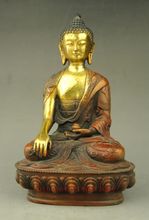 Тибетский латунный буддийский храм Шакьямуни Джосс сакиямуни статуя Будды 2024 - купить недорого