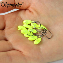 12pcs Mini Jig Heads Fishing Lure Small Jig Head Fish Barbed Hooks 1.1g For Soft Bait Carp Fishing Grub Fishing Green/Red/Black 2024 - buy cheap